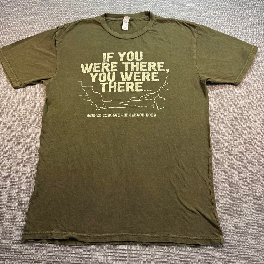 Lane Seven Echoes Through The Canyon Gorge Amphitheater green men's XL T-shirt